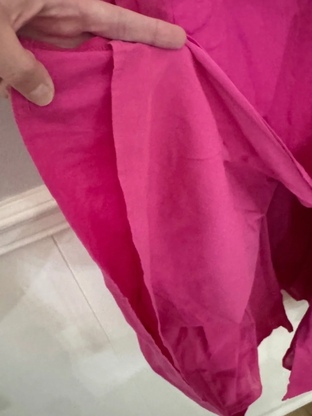 J. Crew Women's Magenta Pink Linen Blend Dress with Spaghetti Straps Sz 20 NWT